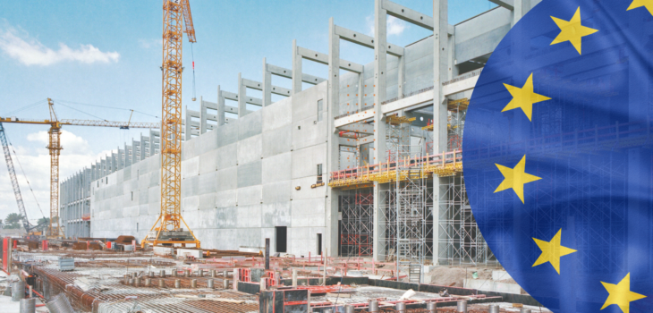 La construcción en la UE aumentó un 0,1% intermensual en febrero