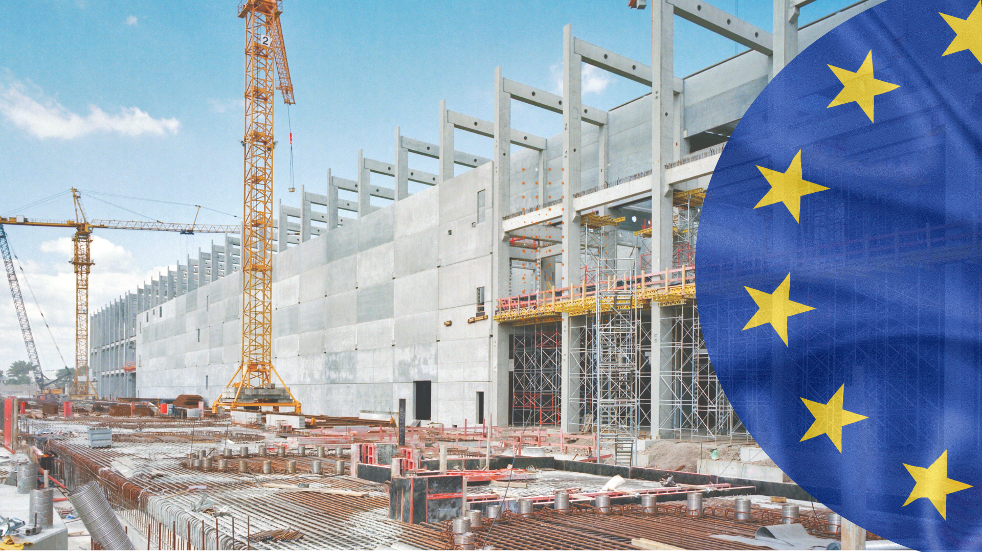 La construcción en la UE aumentó un 0,1% intermensual en febrero