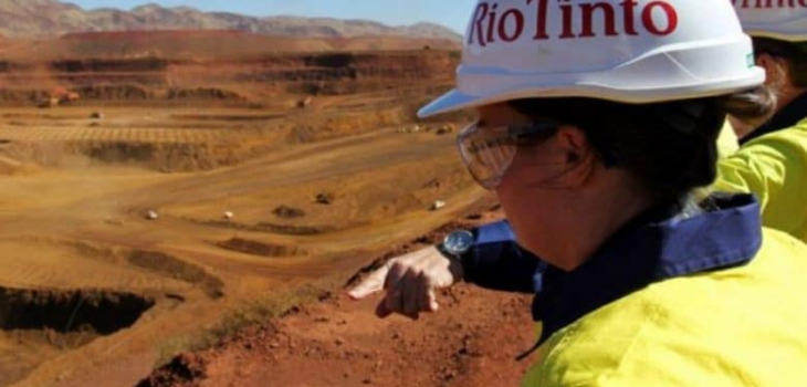 Rio Tinto aumentó su producción de mineral de hierro un 12 % en el primer trimestre